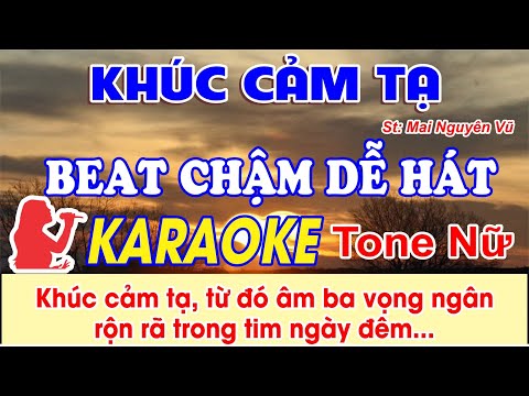 Karaoke Khúc Cảm Tạ Tone Nữ Lm JB Nguyễn Sang - (St: Mai Nguyên Vũ) - Khúc cảm tạ từ đó âm ba vọng.