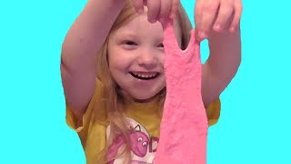 Как сделать лизуна из клея ПВА. DIY Slime. Розовый слайм с блестками. Видео для детей.Video for kids