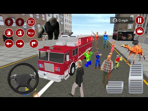 REAL FIRE TRUCK DRIVING SIMULATOR 2022-NEW FIRE FIGHTING FIREMAN'S DAILY JOB-ANDROID GAMEPLAY
