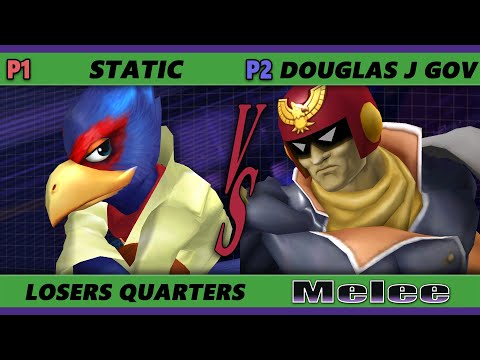 S@X 424 Losers Quarters - Static (Falco) Vs. Douglas.J.Gov (Captain Falcon) Smash Melee - SSBM
