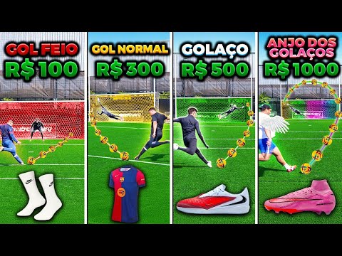 GOL FEIO, GOL NORMAL, GOLAÇO E ANJO DOS GOLAÇOS!! 😱(REGRA NOVA HARDCORE) *VALENDO PRODUTOS DA NIKE 🤑