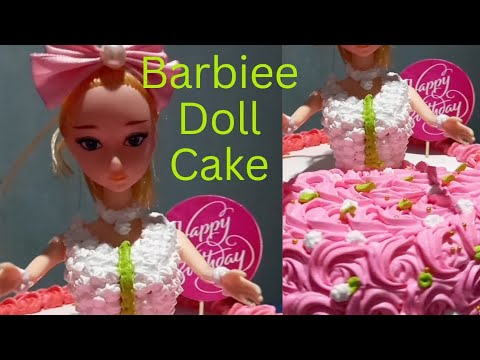 Doll Cake Design//How to Make Barbiee Doll Cake at Home #cakedecorating #dollcake #cakes