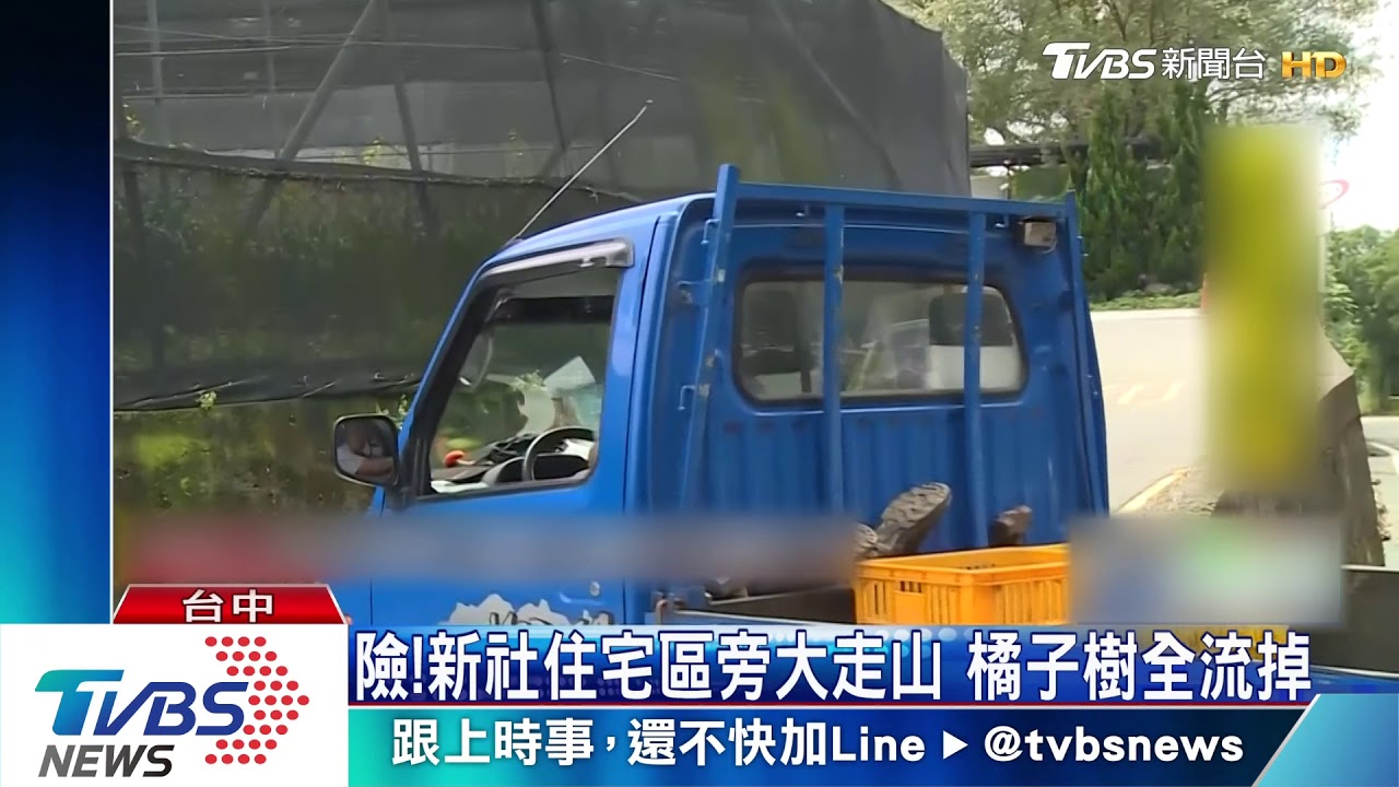 險!新社住宅區旁大走山 橘子樹全流掉