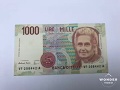 Old Italian Banknote 1000 Lira VALUE