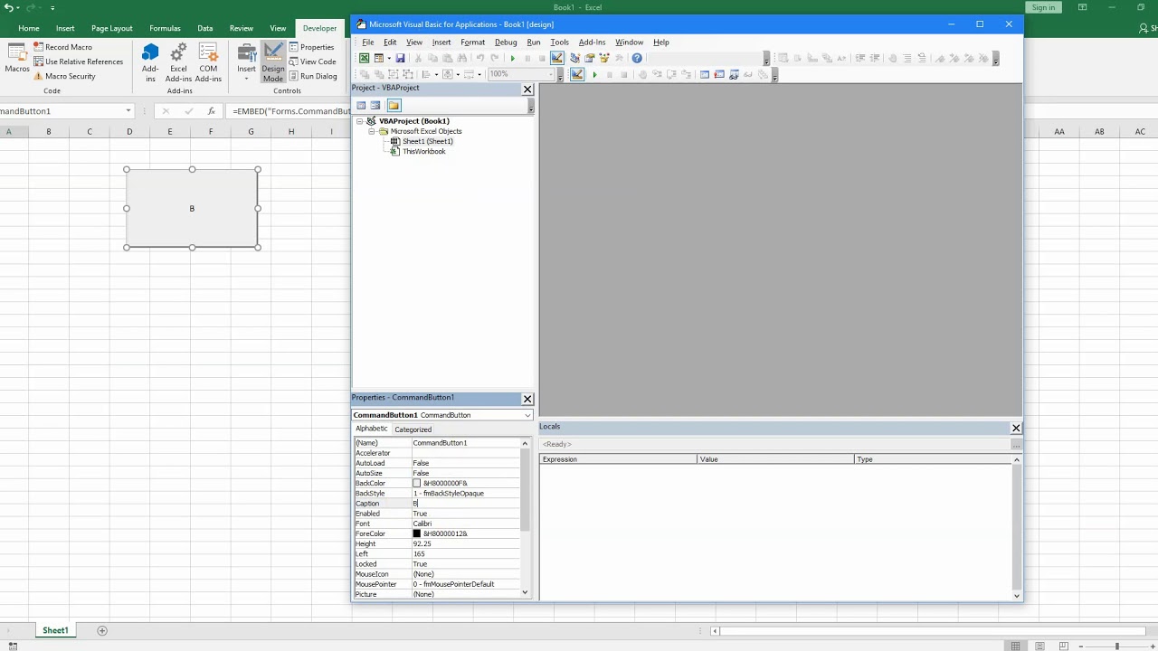 VBA Tutorial 4 Button Properties
