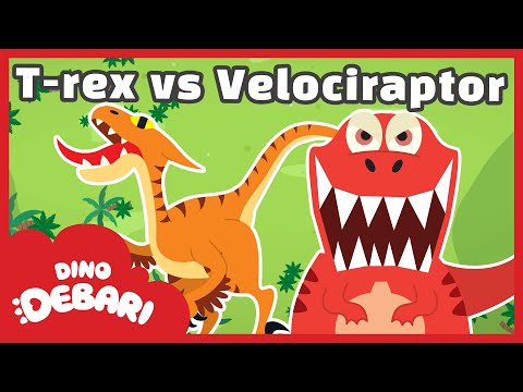 🎵 Super jump! The agile thief, the Velociraptor! | T-rex VS Velociraptor | DebariTV