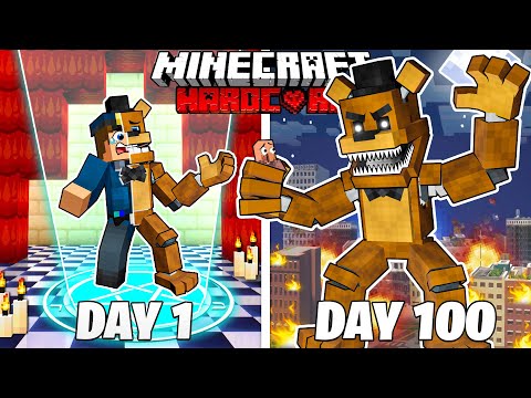 100 Days Surviving Five Nights at Freddy's in Hardcore Minecraft
