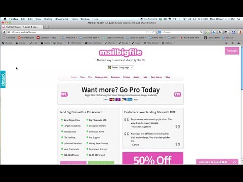 Send large files using MailBigFile instead of email...