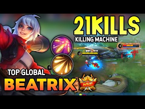 21KILLS! BEATRIX BEST BUILD 2021 | TOP GLOBAL BEATRIX GAMEPLAY | MOBILE LEGENDS✓