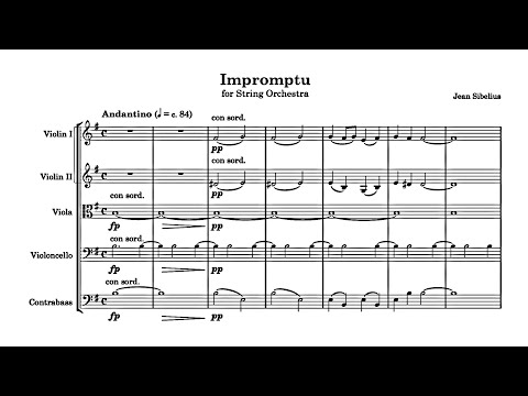 Sibelius - Impromptu for Strings Op. 5 (Score)
