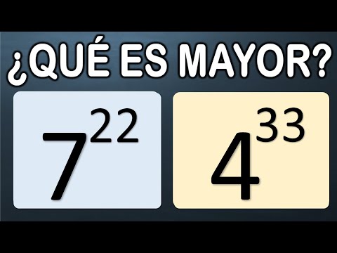QUÉ CANTIDAD ES MAYOR, 7²² O 4³³