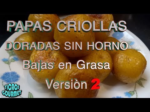 PAPAS CRIOLLAS DORADAS Sin Horno y Bajas en Grasa #recetasyicaos #gastronomia #cocina #comida #food