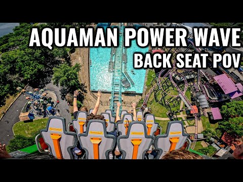 Back row point of view footage of Aquaman: Power Wave