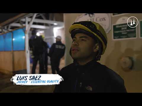 Kentucky Derby Favorite Essential Quality's jockey Luis Saez