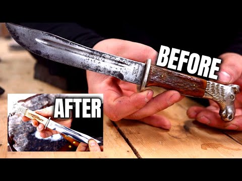 Restoring a Client's Antique Hunting Knife! - OLD SWEDISH GOLD!