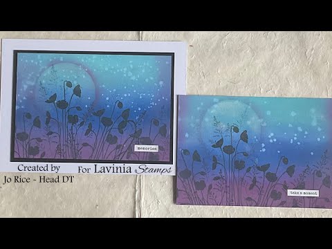 The Magical Wild Poppies by Jo Rice #laviniastamps #cardmaking #poppies