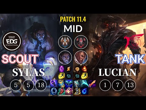 EDG Scout Sylas vs TLN Tank Lucian Mid - KR Patch 11.4