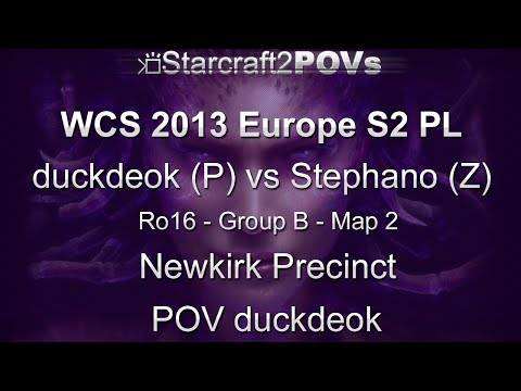 SC2 HotS - WCS 2013 EU S2 PL - duckdeok vs Stephano - Ro16 Group B - Map 2 - Newkirk - duckdeok