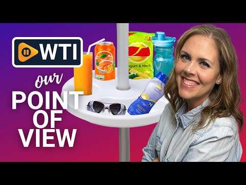 AMMSUN 13"" Beach Umbrella Table Tray for Beach - WTI product video review