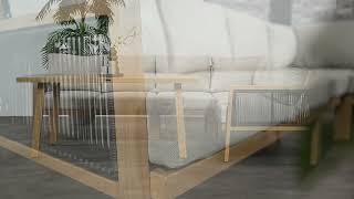 Garden Impressions Decala aluminium loungeset – 4-delig – licht eikenlook | Boender Outdoor