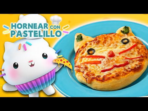 ¡La fiesta de pizza de Pastelillo! 🍕😻 Aprende a hacer pizzas gatunas | HORNEAR CON PASTELILLO