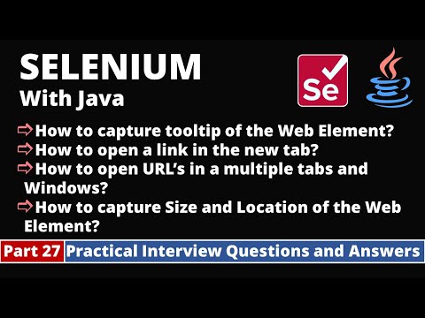 Part1 Selenium with Java Tutorial Practical Interview Questions and Answers Selenium WebDriver