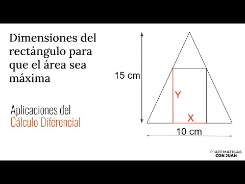 RECTÁNGULO CON MAYOR ÁREA INSCRITO EN TRIÁNGULO ISÓSCELES. Aplicaciones de las derivadas