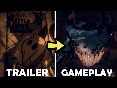 BATDR: Trailer Vs Gameplay Comparison - Bendy and the Dark Revival