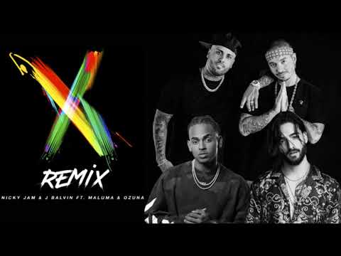 X Remix - Nicky Jam, J Balvin (ft. Ozuna, Maluma) (Letra)