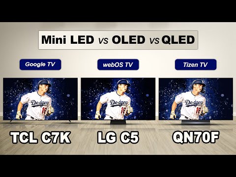 TCL C7K vs LG G5 vs Samsung QN70F Ultra HD 4K Smart TV | Mini LED vs OLED vs QLED | Full Comparison