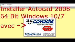 comment Installer autocad 2008 avec  covadis dans windows 64 bitتثبيت اوتوكاد 2008 في ويندوز 64 بيت