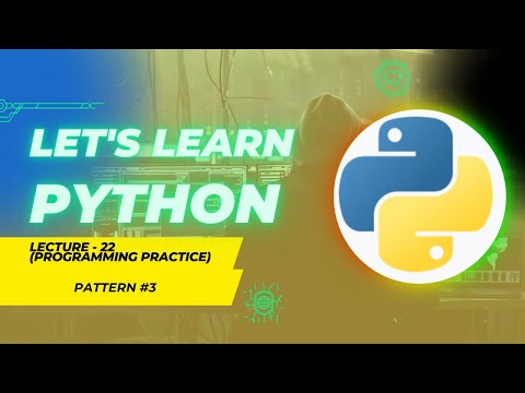 Lets Learn Python Lecture 22 Programming Practice Program To Print Pyramid Pattern