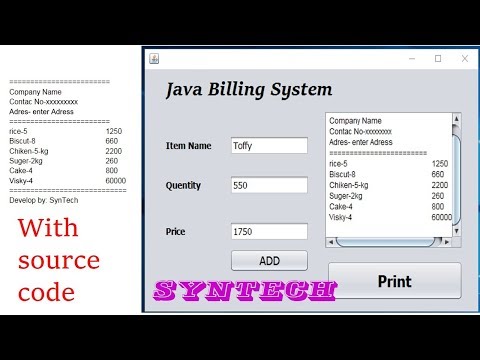 Java Complete Project Billing System With Source Code