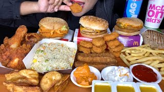 ASMR:MCDONALD'S PANEER DOUBLE PATTY BURGER,CHICKEN NUGGETS,SPICY FRIED CHICKEN,MC ALOO TIKKI,FRIES