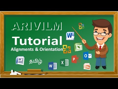 Arivilm - Excel - Tutorial - Alignments & Orientation - Tamil