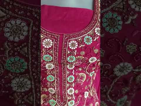 Organza heavy suit# full hand work# khatauli biddiwada chauk#  jabirflpsuit#Indian cloth house