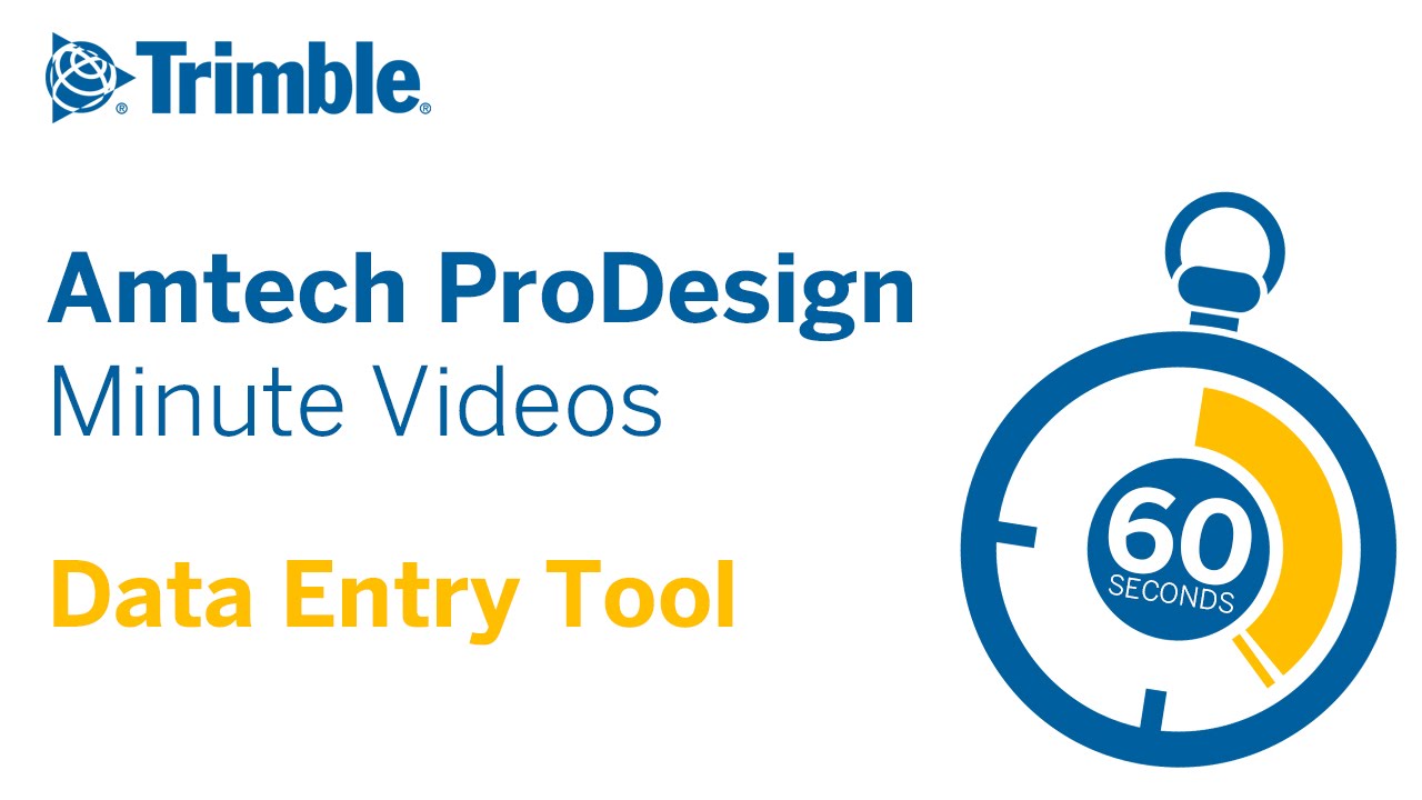 ProDesign Minute Videos: Data Entry Tool