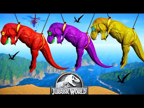 Tyrannosaurus Rex vs Ultimasaurus Color Pack - Jurassic World Evolution Skin Mods Dinosaurs Fighting