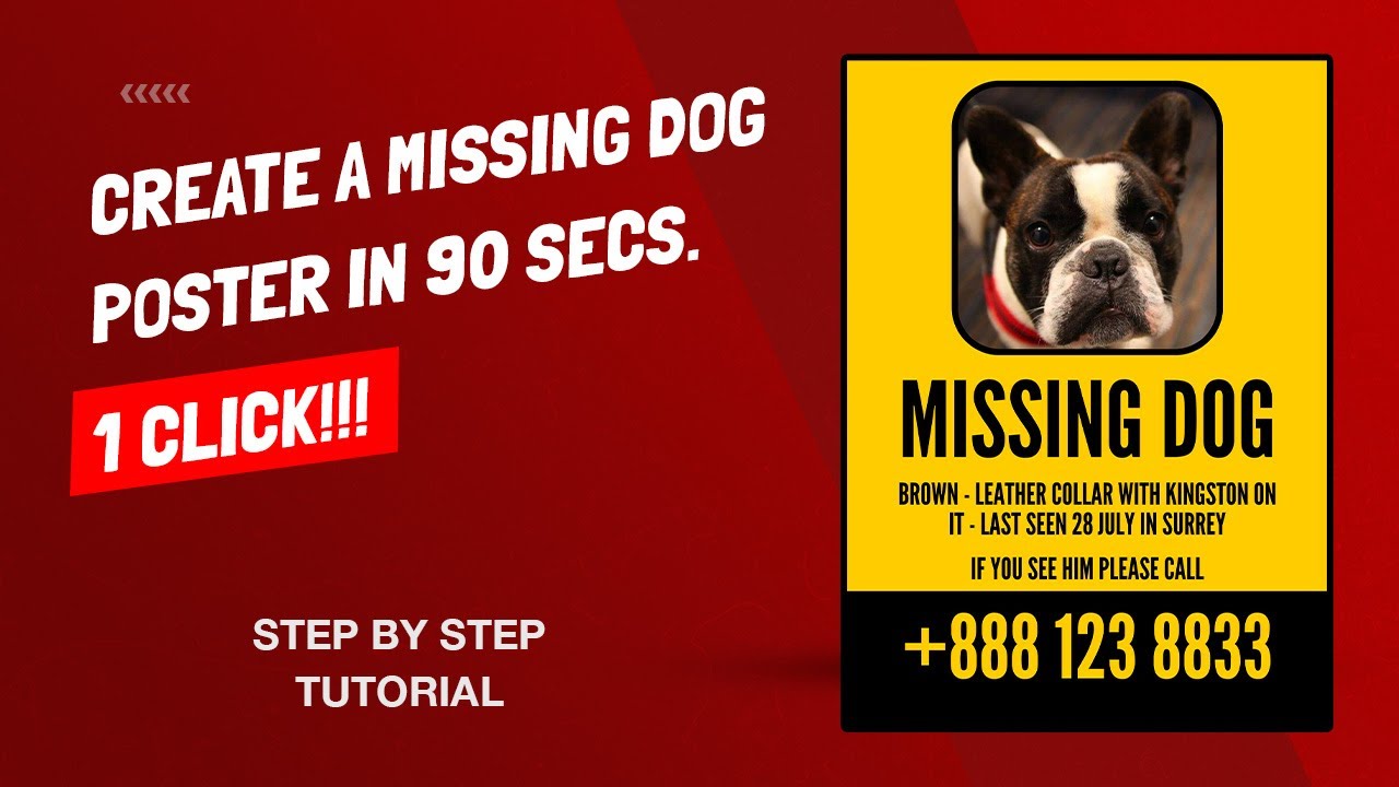 Canva AI Magic Design - How To Create A Missing Dog Poster In 90 Seconds (No Design Skill Required)