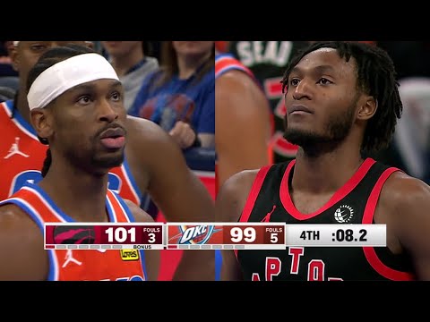 Final 4:11 CRAZY FINISH Raptors at Thunder 👀 | January 25, 2026