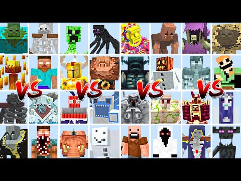 Peteson Craft - ALL MOST POWERFUL MOBS TOURNAMENT | Minecraft Mob Battle