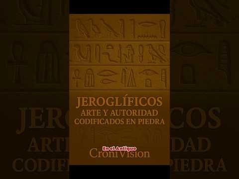 Jeroglíficos – Arte y autoridad codificados en piedra #historia #curiosidadeshistoricas #cronivision