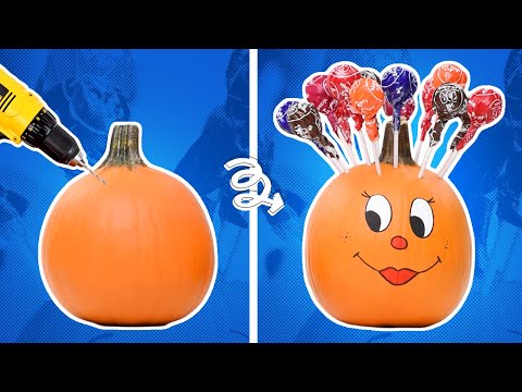 Lollipop Hair Pumpkin | How to Make a Pumpkin Lollipop Holder