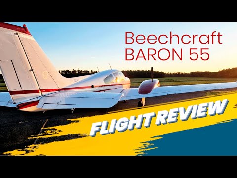 Beechcraft Baron 55. Ferry flight, flight review.