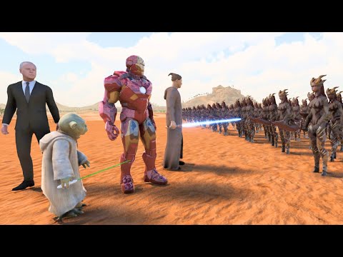 Can Avengers & Jedi Knights Save JOE BIDEN from 3,000,000 Succubus - Battle Simulator 2 ​