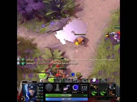 Dota 2 - Luna with/without Lucent beam while Eclipse