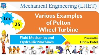 L 25 Various Examples of Pelton Wheel Turbine | Fluid Mechanics and Hydraulic Machines | Mechanical