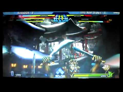EVO 2011 - AndyDCR (Sentinel/Storm/Haggar) vs Noel Brown (Wolvie/Wesker/Akuma)