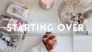 2026 CASH BUDGET SETUP 🫧🎀| 24 y/o single mom starting over my debt fre