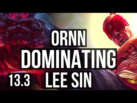 ORNN vs LEE SIN (TOP) | 9/2/16, 1.4M mastery, 300+ games, Dominating | EUW Master | 13.3